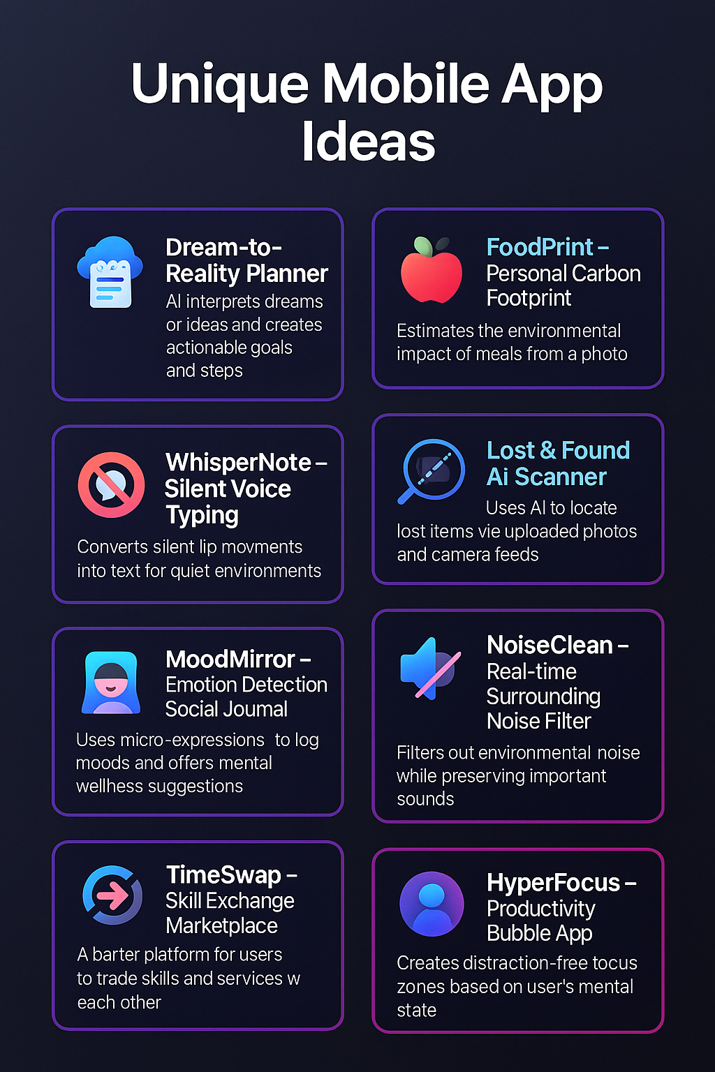 Unique Mobile App Ideas